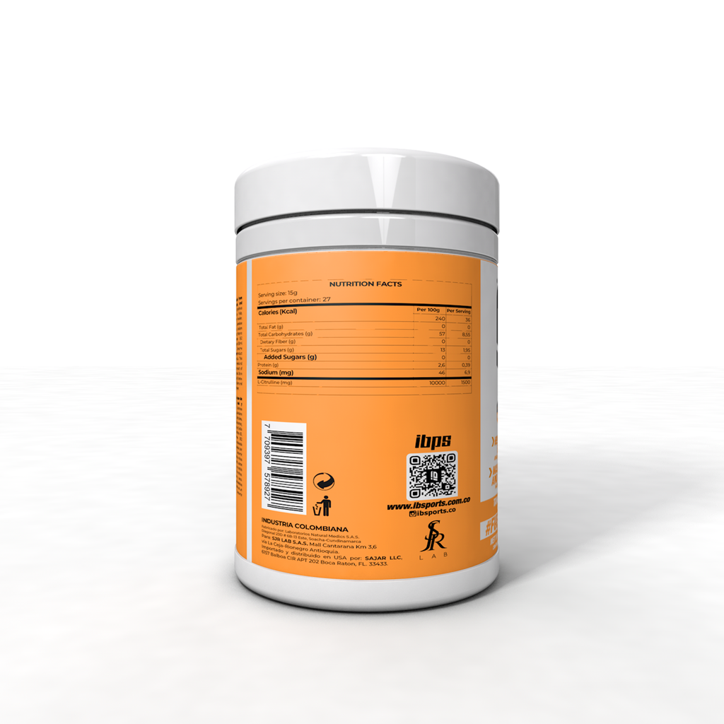 FUELMAX IBSPORTS PRE-WORKOUT  X 400 G SABOR MANDARINA