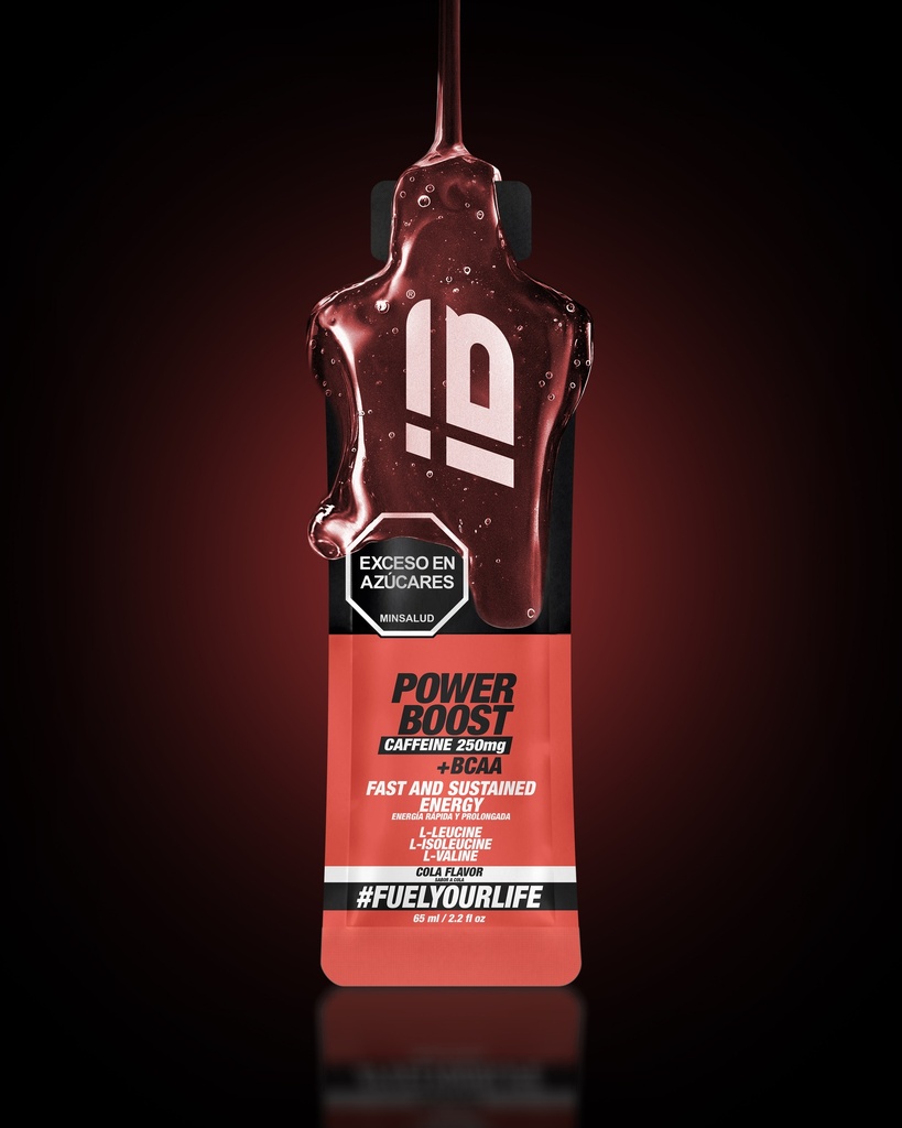 POWER BOOST IBSPORTS GEL CAFEINA 250 MG + BCAA x 65 ML SABOR COLA
