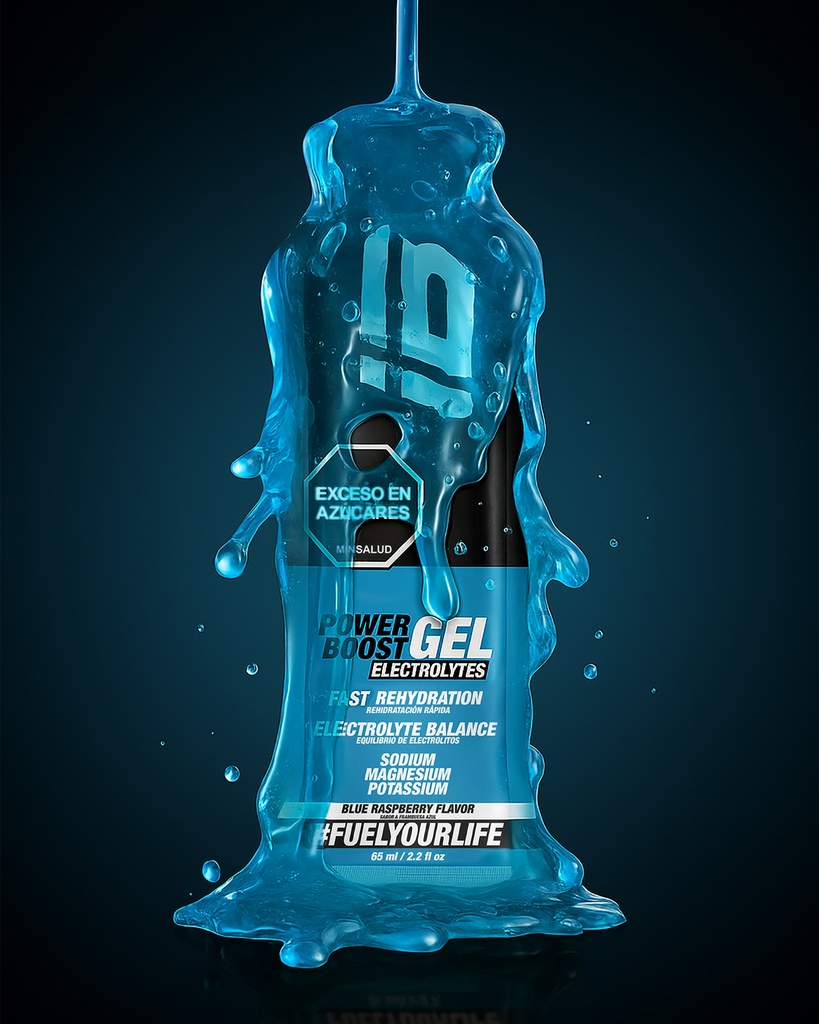POWER BOOST IBSPORTS GEL ELECTROLITOS x 65 ML SABOR RASBERRY
