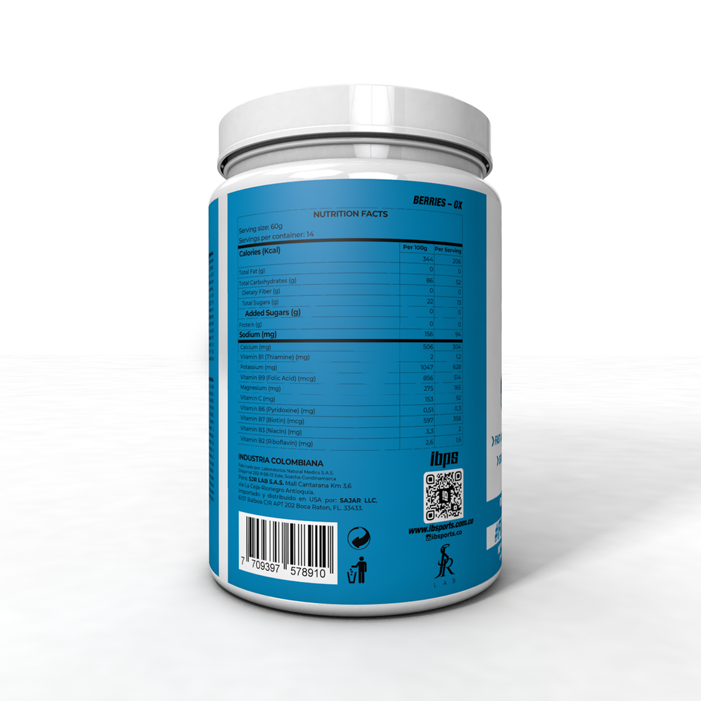 HYDROTONIC IBSPORTS BEBIDA HIDRATANTE CON ELECTROLITOS  X 850 G SABOR FRAMBUESA