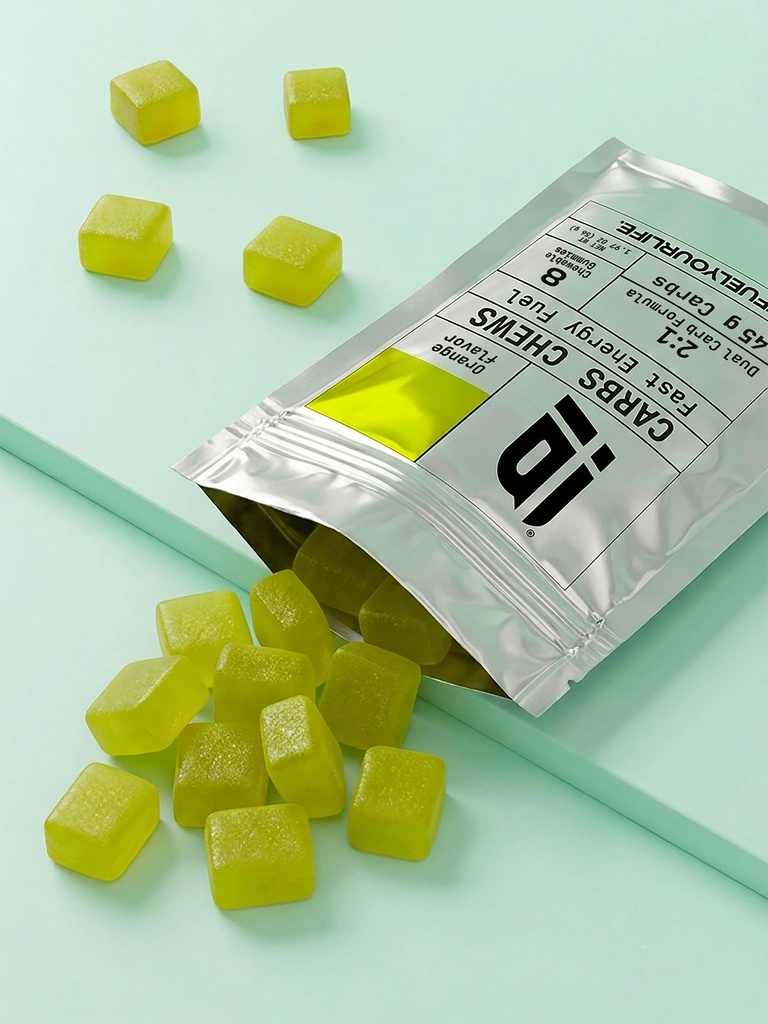 CARBS CHEWS IBSPORTS x 56 G SABOR NARANJA