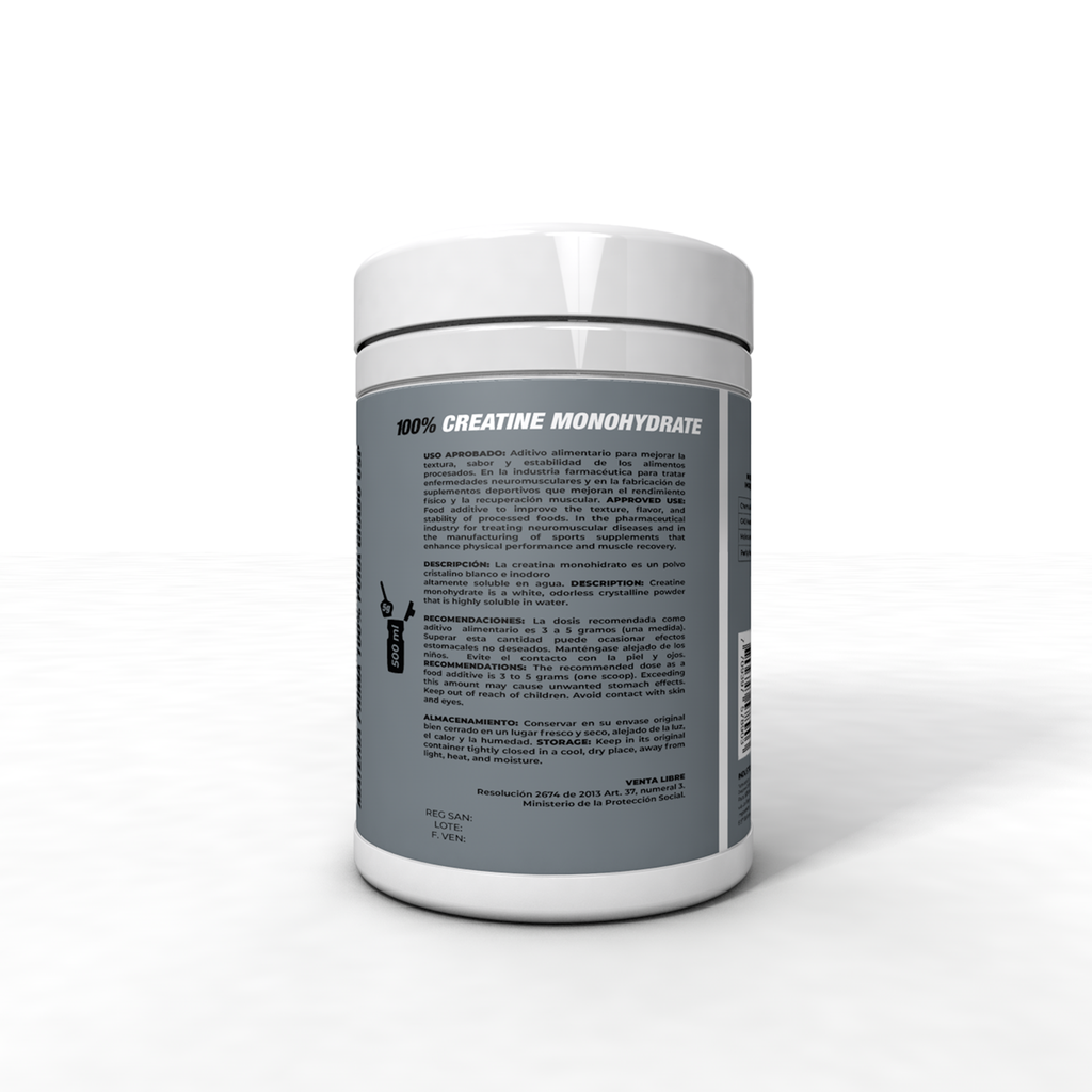 CREATINA MONOHIDRATADA IBSPORTS 100% PURA  x 400 G SIN SABOR