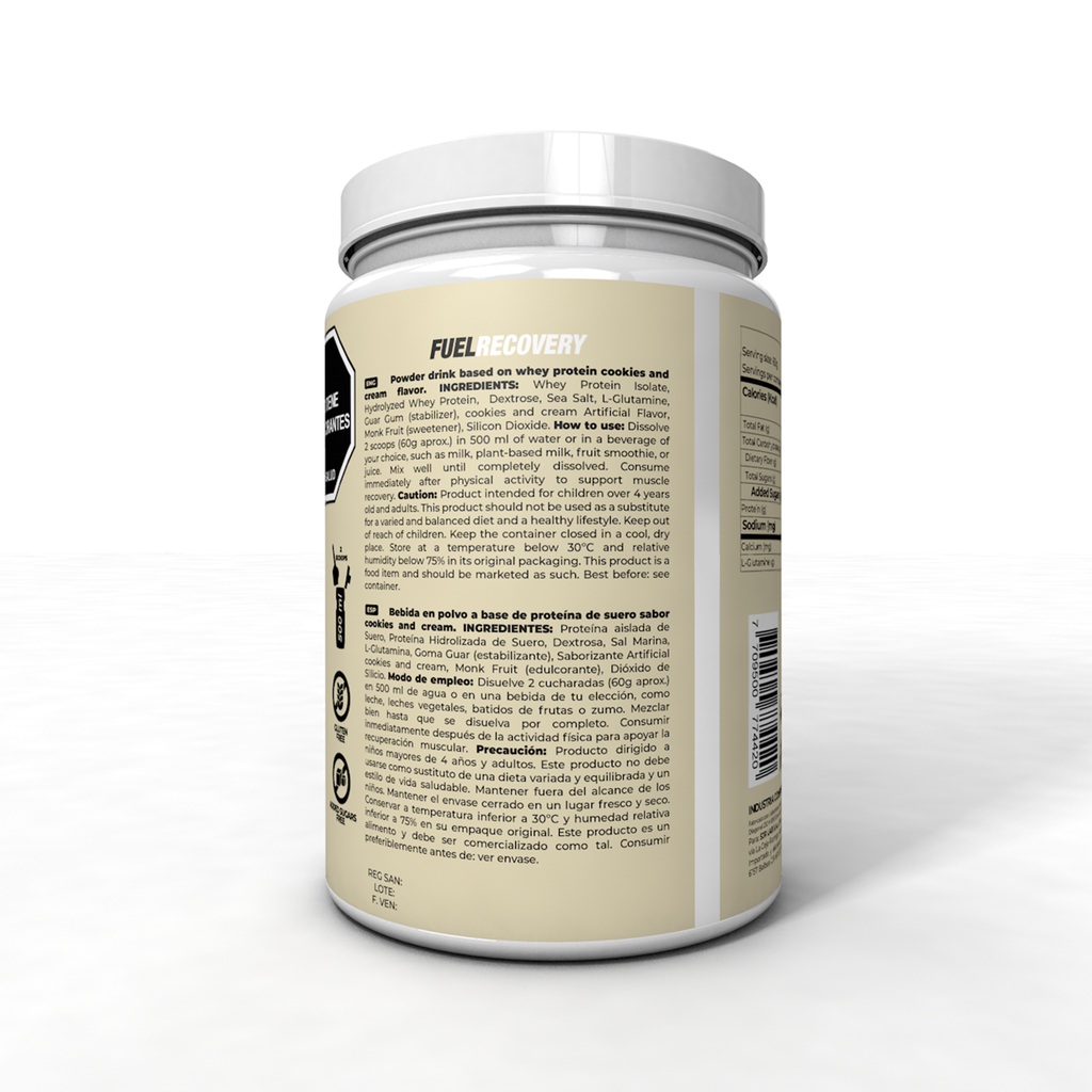 FUEL RECOVERY WHEY PROTEIN iBSPORTS  X 600 G SABOR COOKIES AND CREAM