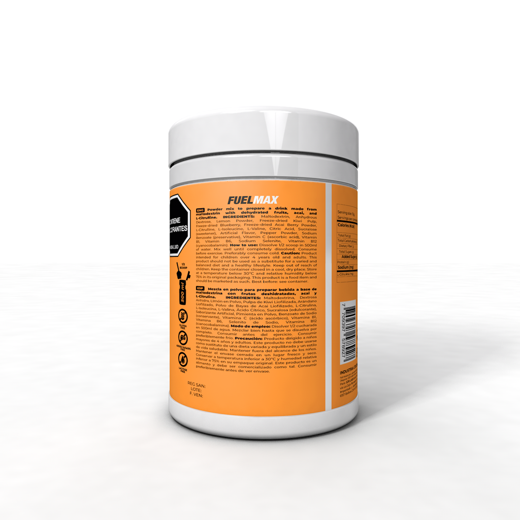 FUELMAX IBSPORTS PRE-WORKOUT  X 400 G SABOR MANDARINA