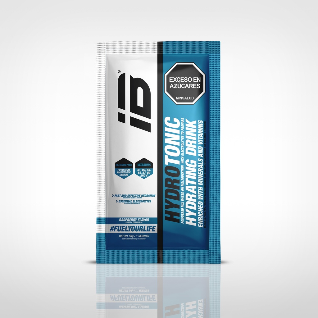 HYDROTONIC IBSPORTS BEBIDA HIDRATANTE CON ELECTROLITOS SACHET X 60 G SABOR FRAMBUESA