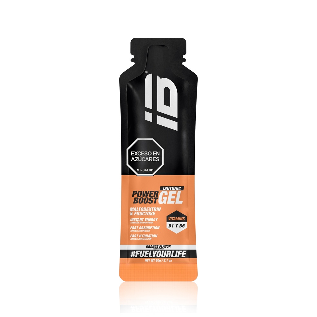 POWER BOOST GEL ISOTONICO IBSPORTS x 65 ML SABOR NARANJA