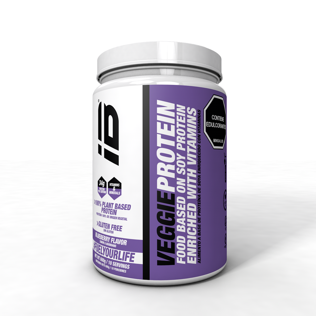 VEGGIE PROTEIN IBSPORTS (PROTEINA VEGANA)  x 600 G SABOR BLUEBERRY