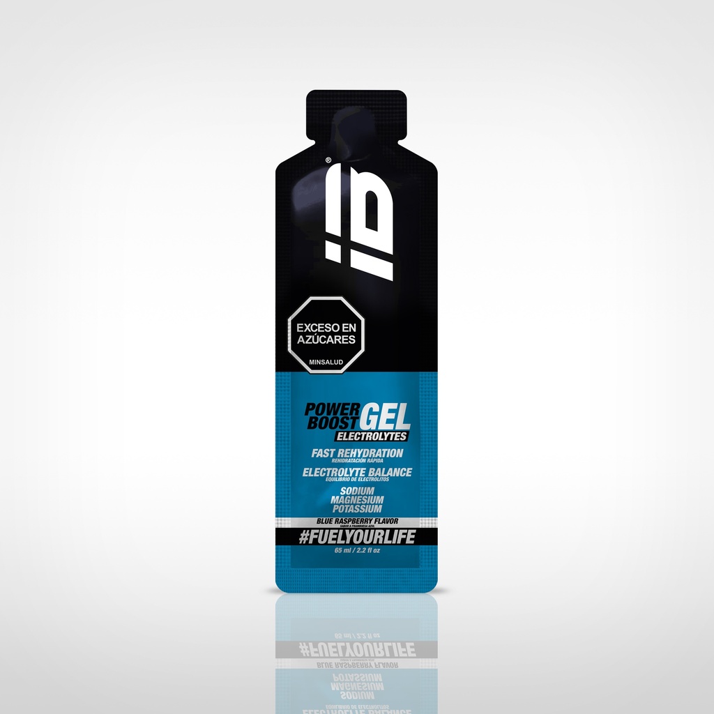 POWER BOOST IBSPORTS GEL ELECTROLITOS x 65 ML SABOR RASBERRY