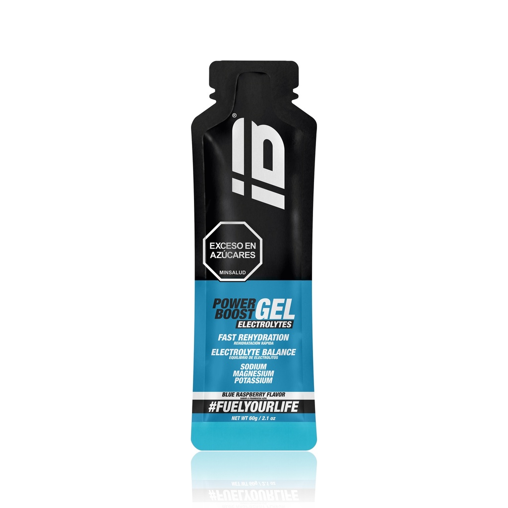 POWER BOOST IBSPORTS GEL ELECTROLITOS x 65 ML SABOR RASBERRY