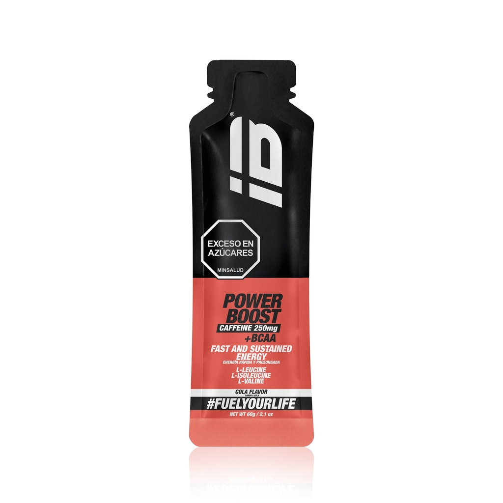 POWER BOOST IBSPORTS GEL CAFEINA 250 MG + BCAA x 65 ML SABOR COLA