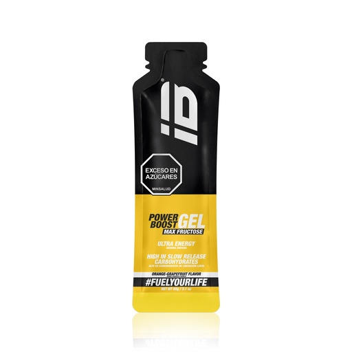 [IBS-7709919985981] POWER BOOST IBSPORTS GEL MAX FRUCTOSE x 65 ML SABOR MIX NARANJA TORONJA
