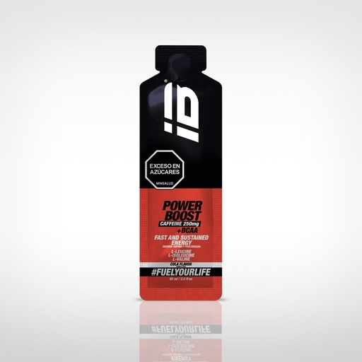 [IBS-7708035129118] POWER BOOST IBSPORTS GEL CAFEINA 250 MG + BCAA x 65 ML SABOR COLA
